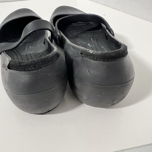 Crocs Alice Work Mary Jane Ballet Flats Women's Size 9 Black Comfort Shoes - Picture 10 of 13